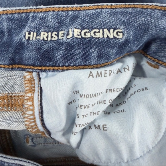 American Eagle High Rise Jeggings Size 4 Next Level Stretch Distressed - Picture 11 of 11
